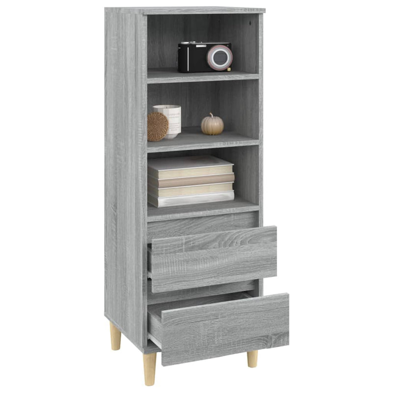 vidaXL szürke sonoma szerelt fa magasszekrény 40 x 36 x 110 cm