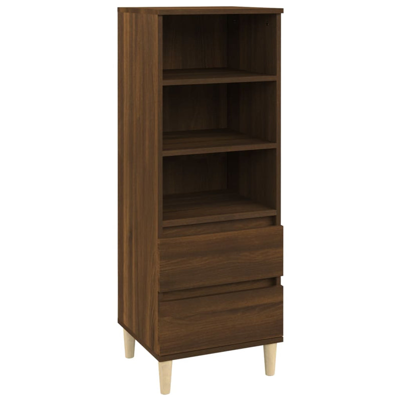 vidaXL barna tölgyszínű szerelt fa magasszekrény 40 x 36 x 110 cm