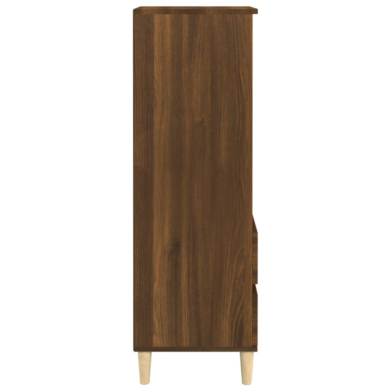 vidaXL barna tölgyszínű szerelt fa magasszekrény 40 x 36 x 110 cm