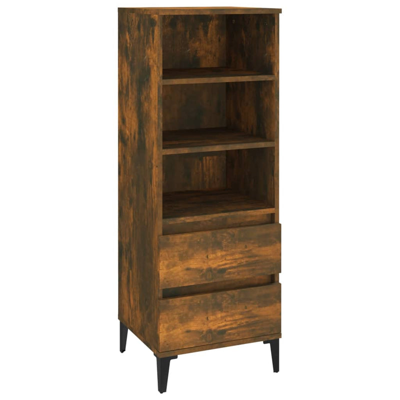vidaXL füstös tölgy színű szerelt fa magasszekrény 40 x 36 x 110 cm