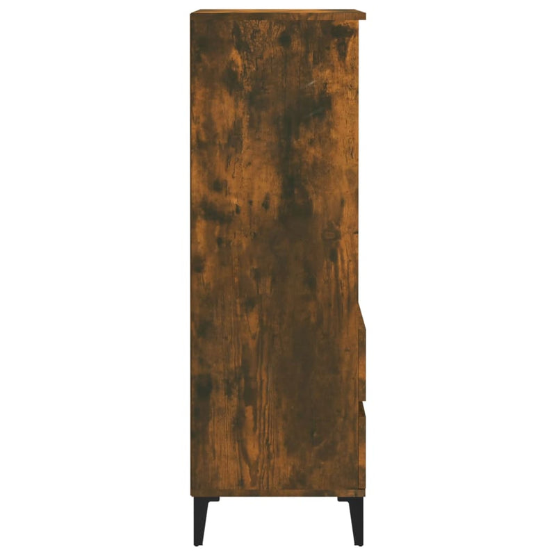 vidaXL füstös tölgy színű szerelt fa magasszekrény 40 x 36 x 110 cm
