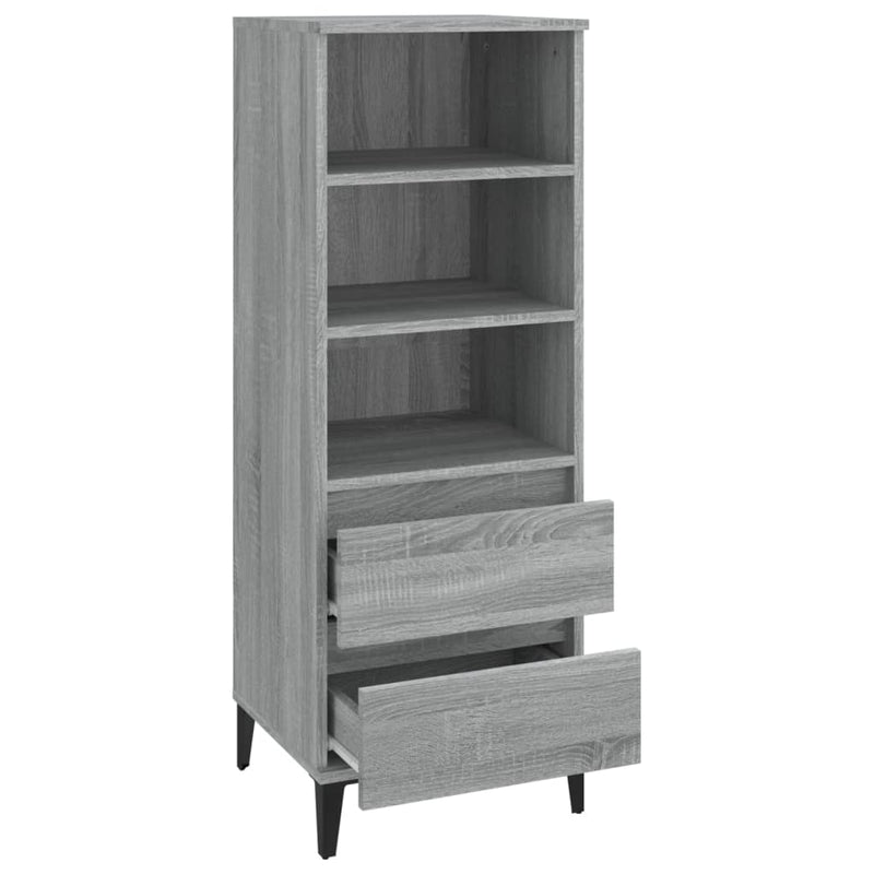 vidaXL szürke sonoma szerelt fa magasszekrény 40 x 36 x 110 cm