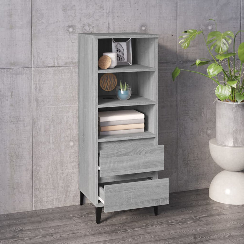 vidaXL szürke sonoma szerelt fa magasszekrény 40 x 36 x 110 cm