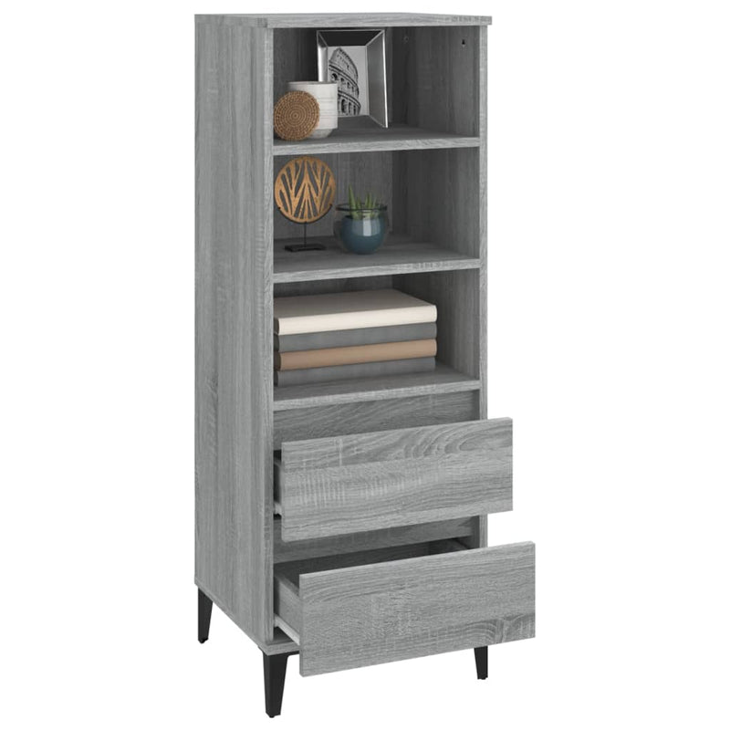 vidaXL szürke sonoma szerelt fa magasszekrény 40 x 36 x 110 cm