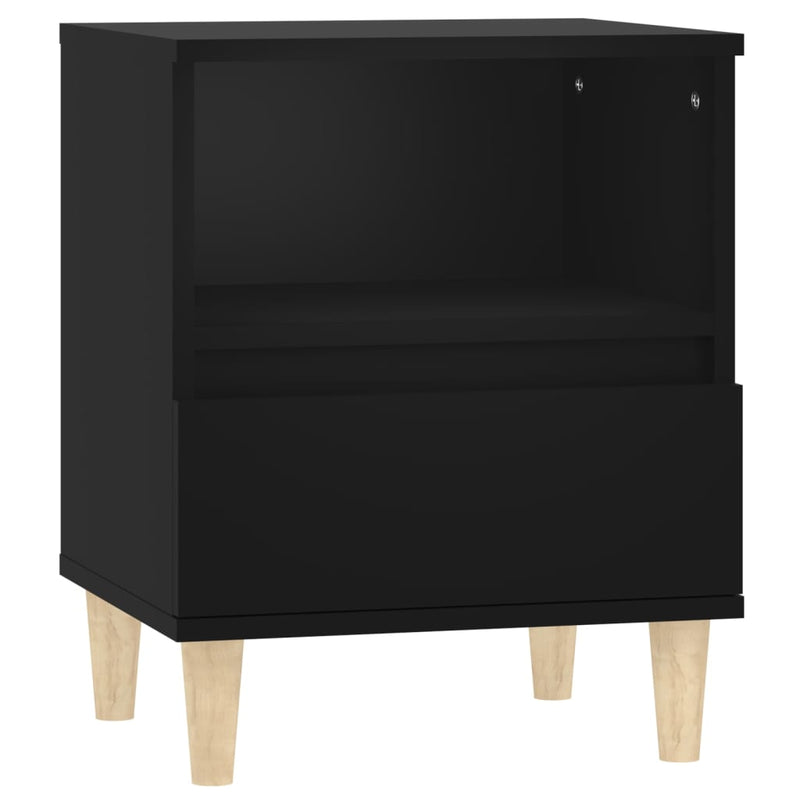 vidaXL 2 db fekete éjjeliszekrény 40 x 35 x 50 cm