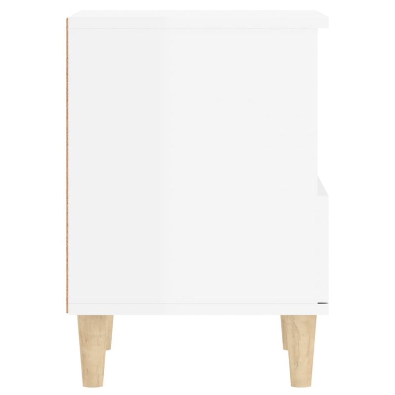vidaXL 2 db magasfényű fehér éjjeliszekrény 40x35x50 cm