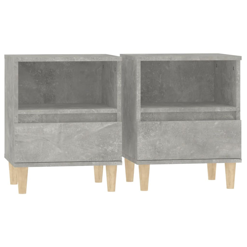 vidaXL 2 db betonszürke éjjeliszekrény 40x35x50 cm