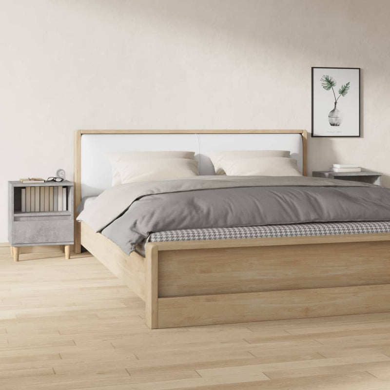 vidaXL 2 db betonszürke éjjeliszekrény 40x35x50 cm