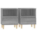 vidaXL 2 db szürke sonoma színű éjjeliszekrény 40x35x50 cm