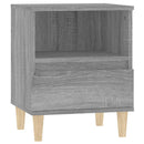 vidaXL 2 db szürke sonoma színű éjjeliszekrény 40x35x50 cm