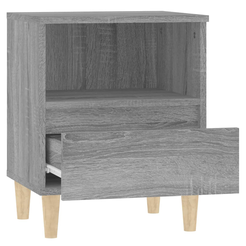 vidaXL 2 db szürke sonoma színű éjjeliszekrény 40x35x50 cm
