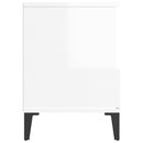 vidaXL 2 db magasfényű fehér éjjeliszekrény 40x35x50 cm