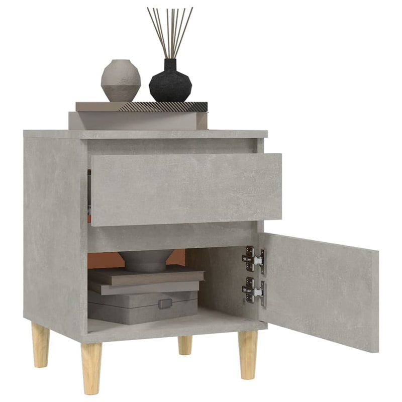 vidaXL 2 db betonszürke éjjeliszekrény 40x35x50 cm