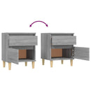vidaXL 2 db szürke sonoma színű éjjeliszekrény 40x35x50 cm