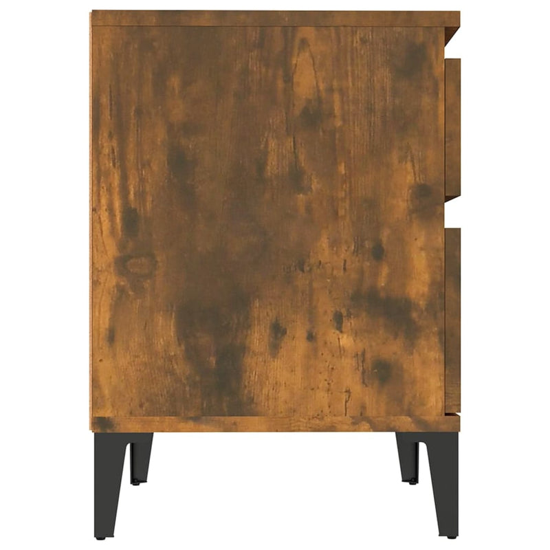vidaXL 2 db füstös tölgy színű éjjeliszekrény 40x35x50 cm