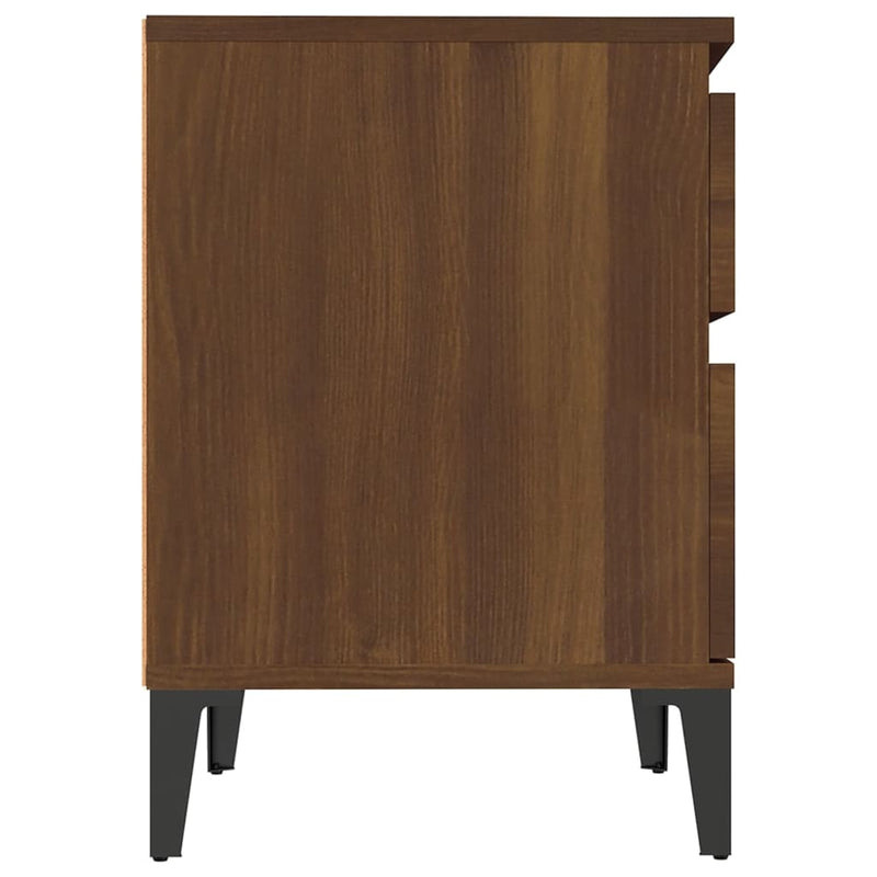 vidaXL 2 db barna tölgy színű éjjeliszekrény 40x35x50 cm