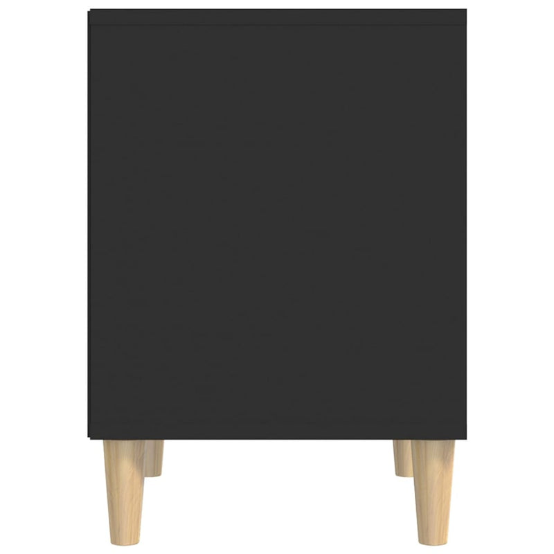 vidaXL fekete szerelt fa éjjeliszekrény 40 x 35 x 50 cm