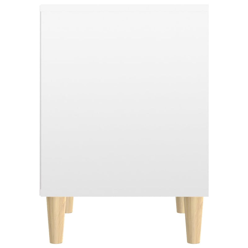 vidaXL magasfényű fehér szerelt fa éjjeliszekrény 40x35x50 cm