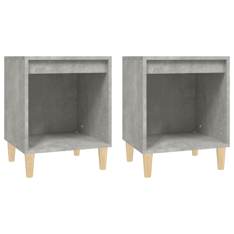 vidaXL 2 db betonszürke éjjeliszekrény 40x35x50 cm