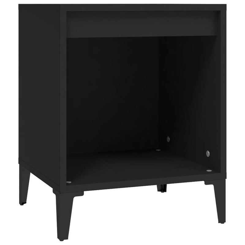 vidaXL 2 db fekete éjjeliszekrény 40 x 35 x 50 cm