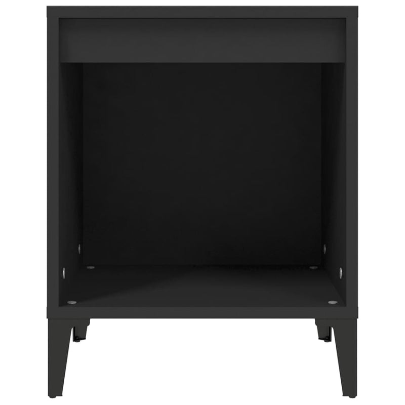vidaXL 2 db fekete éjjeliszekrény 40 x 35 x 50 cm