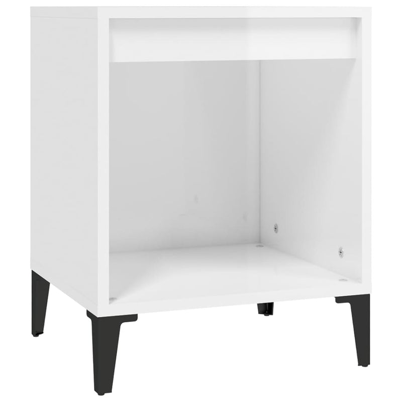 vidaXL magasfényű fehér éjjeliszekrény 40x35x50 cm