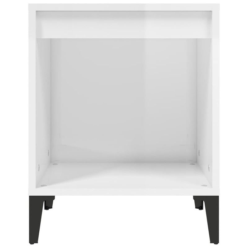 vidaXL magasfényű fehér éjjeliszekrény 40x35x50 cm