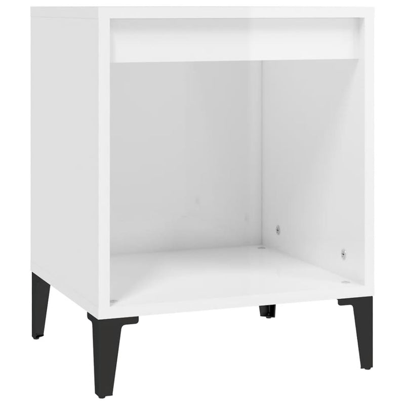 vidaXL 2 db magasfényű fehér éjjeliszekrény 40x35x50 cm