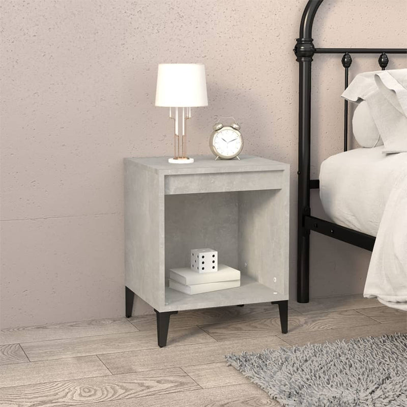 vidaXL 2 db betonszürke éjjeliszekrény 40x35x50 cm
