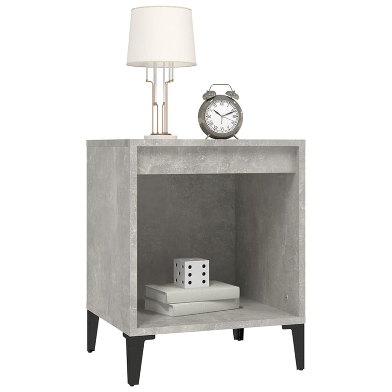 vidaXL 2 db betonszürke éjjeliszekrény 40x35x50 cm