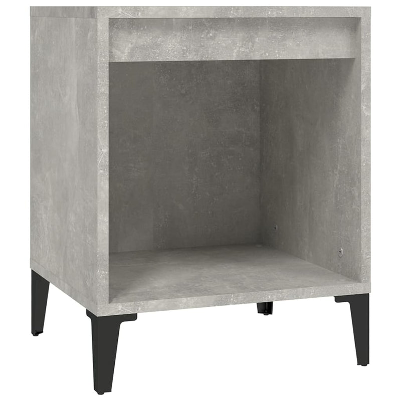 vidaXL 2 db betonszürke éjjeliszekrény 40x35x50 cm