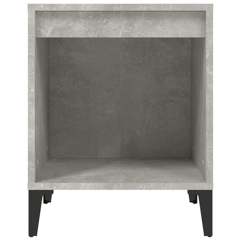 vidaXL 2 db betonszürke éjjeliszekrény 40x35x50 cm