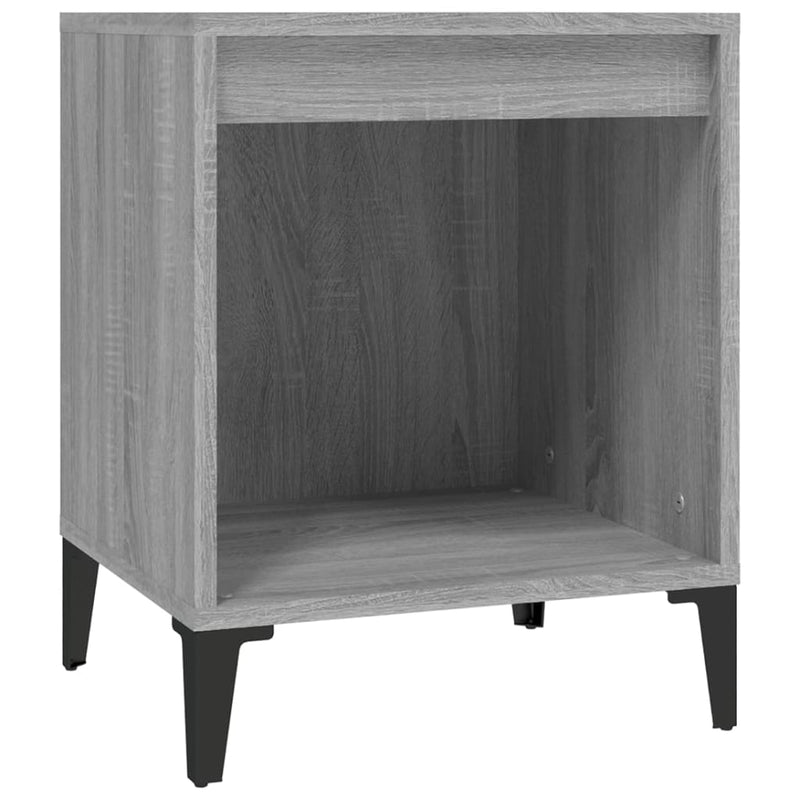 vidaXL 2 db szürke sonoma színű éjjeliszekrény 40x35x50 cm