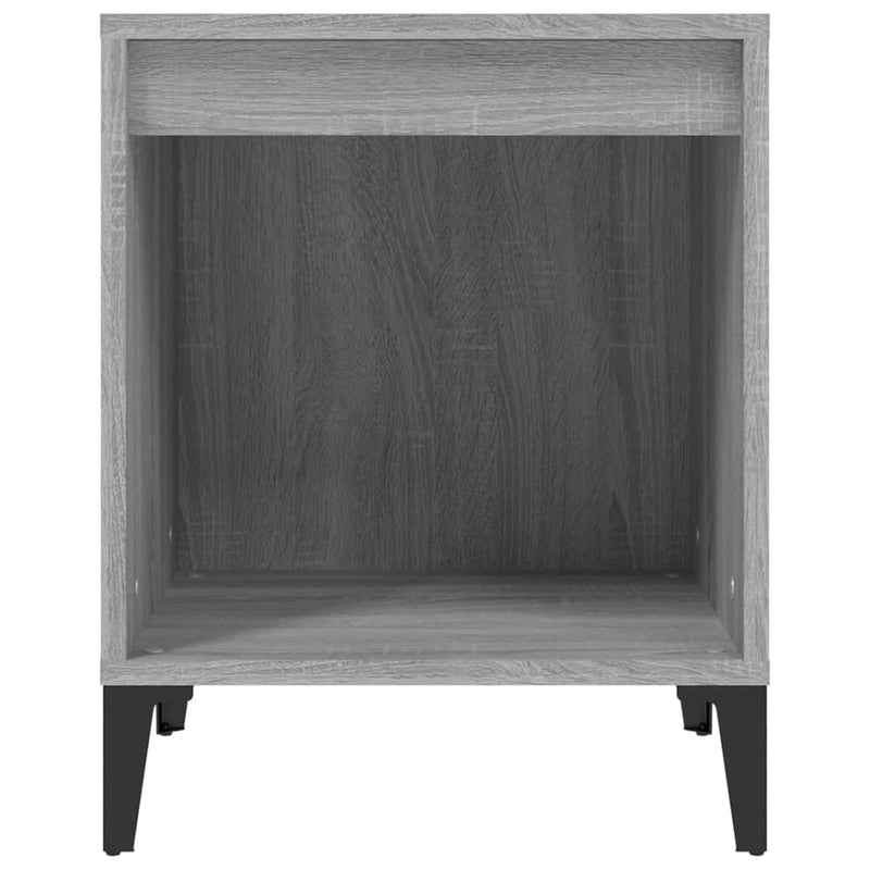 vidaXL 2 db szürke sonoma színű éjjeliszekrény 40x35x50 cm