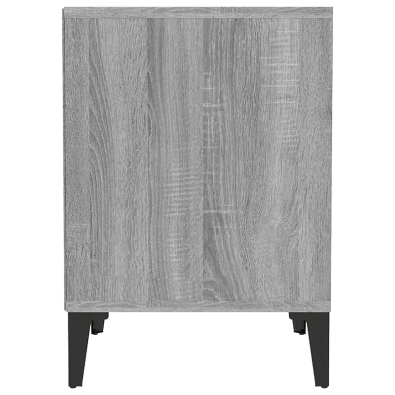 vidaXL 2 db szürke sonoma színű éjjeliszekrény 40x35x50 cm