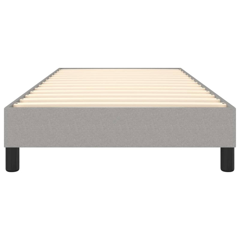 vidaXL világosszürke szövet ágykeret matrac nélkül 90x200 cm