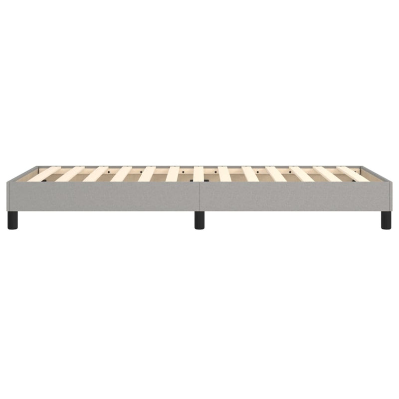 vidaXL világosszürke szövet ágykeret matrac nélkül 90x200 cm