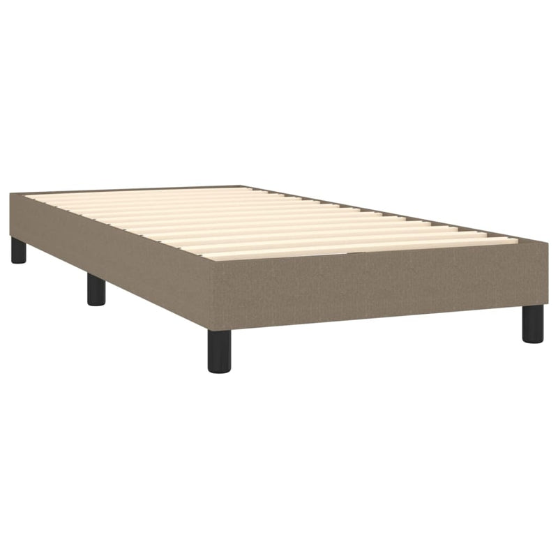vidaXL tópszínű szövet ágykeret matrac nélkül 100x200 cm
