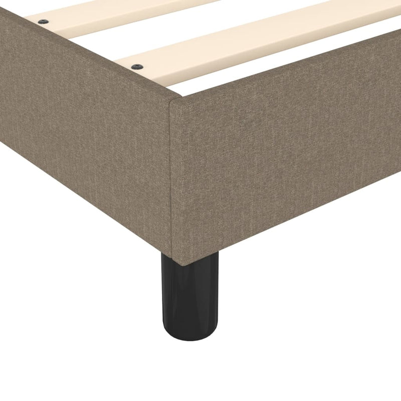 vidaXL tópszínű szövet ágykeret matrac nélkül 100x200 cm