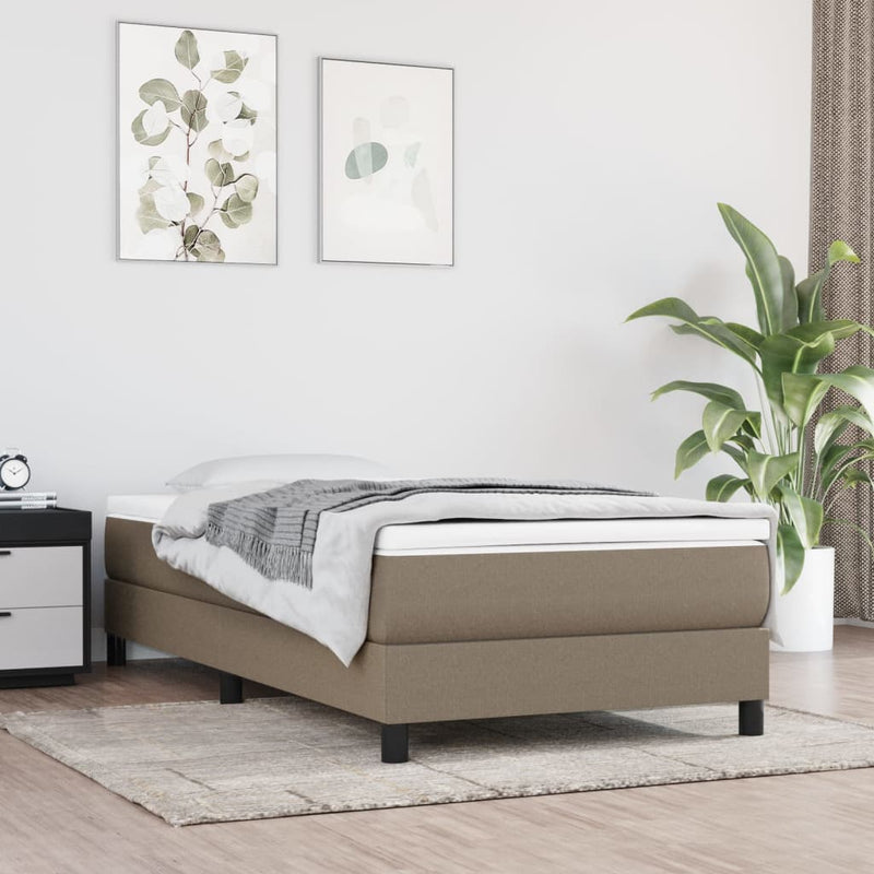 vidaXL tópszínű szövet ágykeret matrac nélkül 100x200 cm