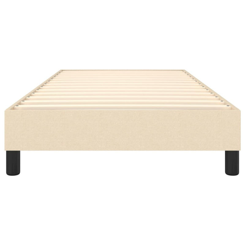 vidaXL krémszínű szövet ágykeret matrac nélkül 100x200 cm