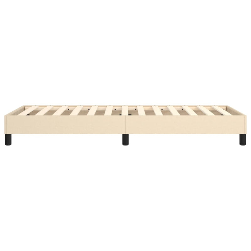 vidaXL krémszínű szövet ágykeret matrac nélkül 100x200 cm