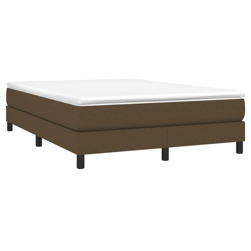 vidaXL sötétbarna szövet ágykeret matrac nélkül 140 x 190 cm