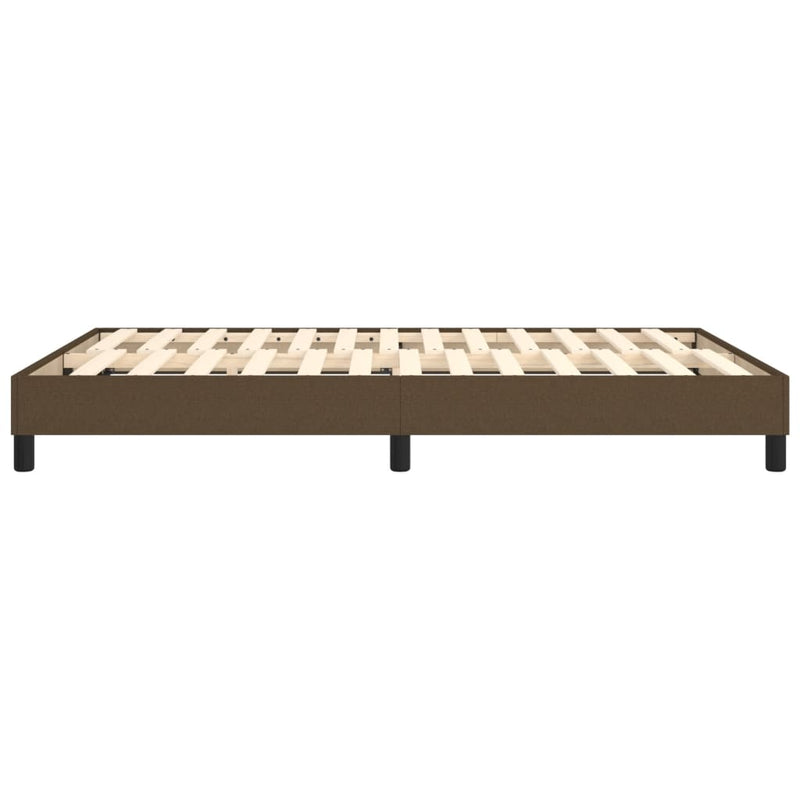 vidaXL sötétbarna szövet ágykeret matrac nélkül 140 x 190 cm