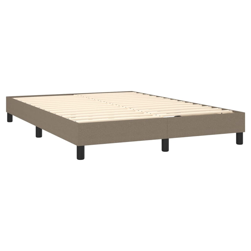 vidaXL tópszínű szövet ágykeret matrac nélkül 140 x 190 cm