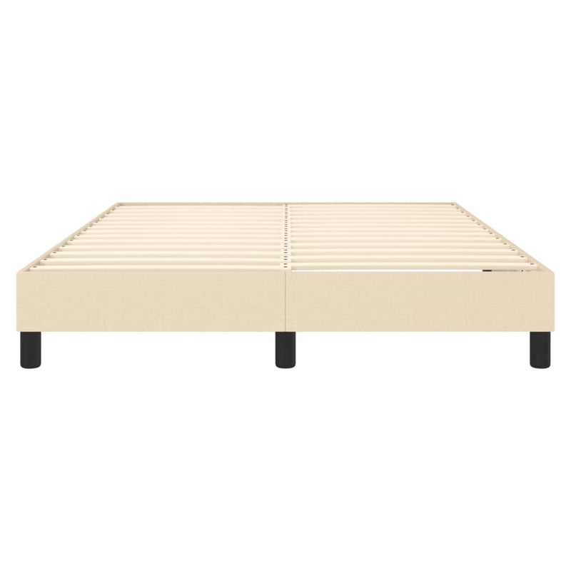 vidaXL krémszínű szövet ágykeret matrac nélkül 140 x 190 cm