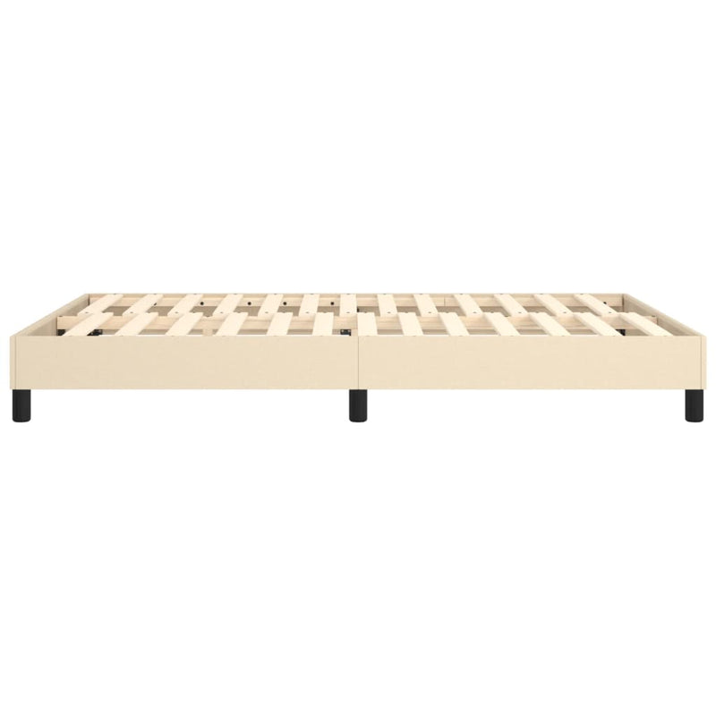 vidaXL krémszínű szövet ágykeret matrac nélkül 140 x 190 cm