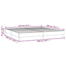vidaXL világosszürke szövet ágykeret matrac nélkül 200 x 200 cm