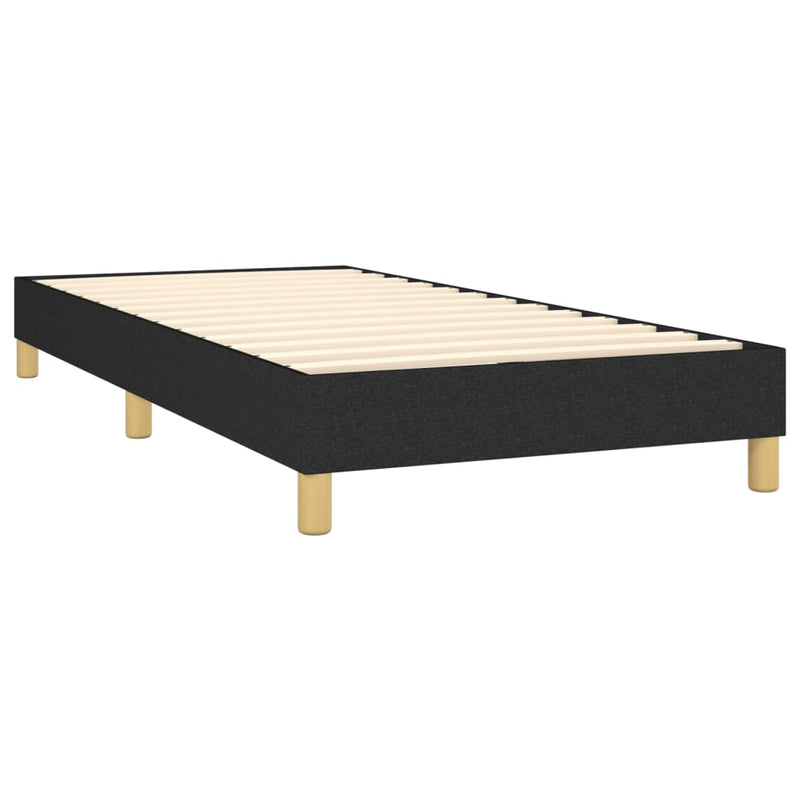 vidaXL fekete szövet ágykeret 90 x 200 cm
