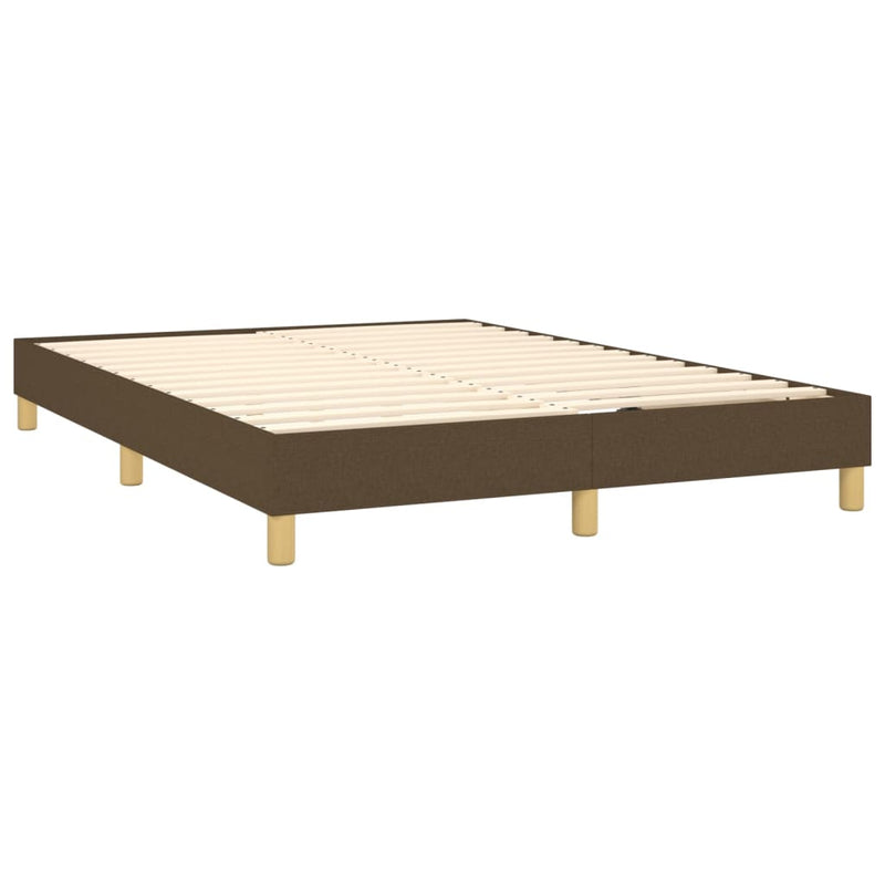 vidaXL sötétbarna szövet ágykeret matrac nélkül 140 x 190 cm